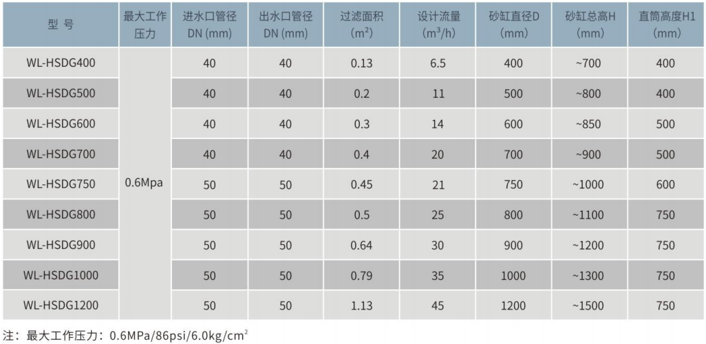 WL-HSDG頂出式石英砂過濾罐